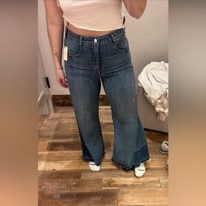 Anthropologie Dark Blue Flare Jeans- Pilcro